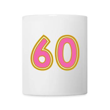 60. 60 ANS. 60e ANNIVERSAIRE. ANNIVERSAIRE 60 ANS. - Mug blanc - blanc - Devant