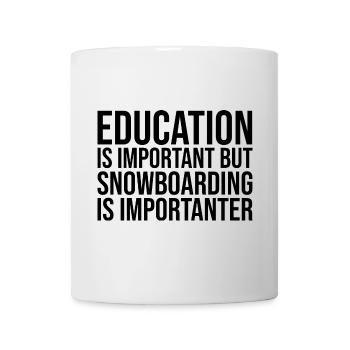 Snowboard - Tasse - Weiß - Vorne