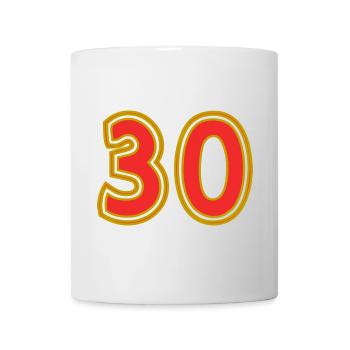 30. 30 YEARS. 30th ANNIVERSARY. 30TH ANNIVERSARY. - Mug - white - Front