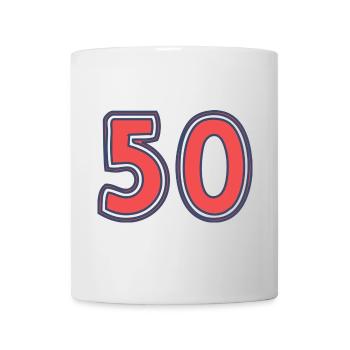 50. 50 JAHRE. 50-JÄHRIGES JUBILÄUM. 50-JÄHRIGES JUBILÄUM. - Tasse - Weiß - Vorne
