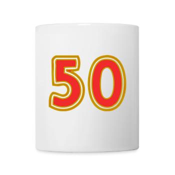 50. 50 YEARS. 50th ANNIVERSARY. 50 YEARS ANNIVERSARY. - Mug - white - Front