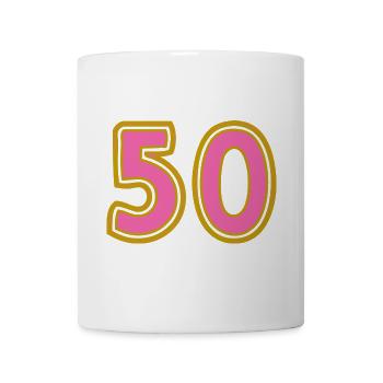 50. 50 YEARS. 50th ANNIVERSARY. 50 YEARS ANNIVERSARY. - Mug - white - Front