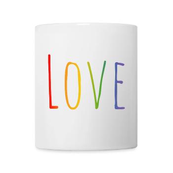 CSD LGBT Arc-en-ciel Love Design - Mug blanc - blanc - Devant