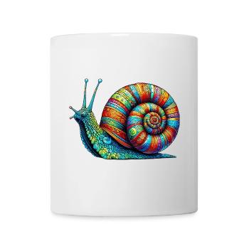 Schnecke - Tasse - Weiß - Vorne