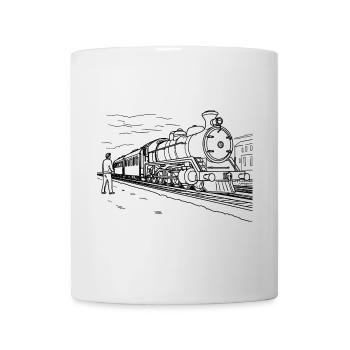 Zugliebhaber Skizze - Tasse - Weiß - Vorne