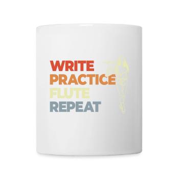 Write Practice Flute Repeat - Tasse - Weiß - Vorne