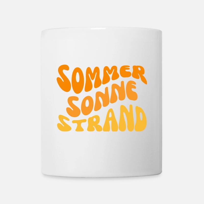 Sommer Sonne Strand Wavy - Tasse - Weiß