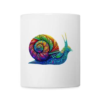 Schnecke - Tasse - Weiß - Vorne