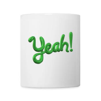 Yeah ✅ Bin motiviert! Yes-Funktion Design - Tasse - Weiß - Vorne
