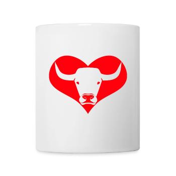 ein Herz für Stiere Rinder Kühe - Tasse - Weiß - Vorne