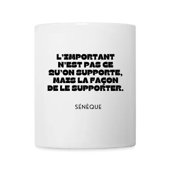 Citation motivante Sénèque stoïcisme - Mug blanc - blanc - Devant