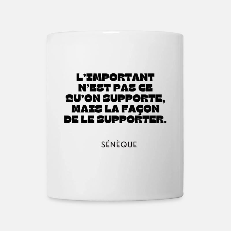 Citation motivante Sénèque stoïcisme - Mug blanc - blanc