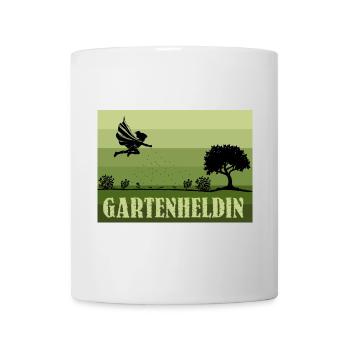 Héroïne de jardin féminine rétro/vintage - Mug blanc - blanc - Devant