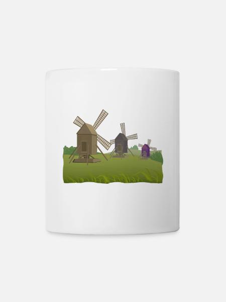 Windmühlen - Tasse - Weiß