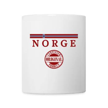 Norwegische Flagge - Tasse - Weiß - Vorne