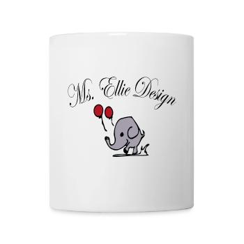 Elephant lady with balloons - Mug - white - Front
