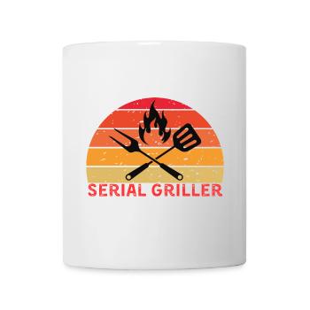 Serial Griller Retro BBQ Design - Mug - white - Front