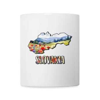 Aquarell Landkarte Slowakei - Tasse - Weiß - Vorne