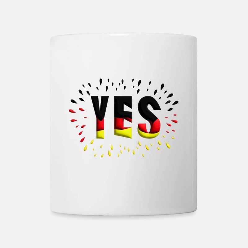 Deutschlandfarben cooler Hingucker mit Ja. - Tasse - Weiß