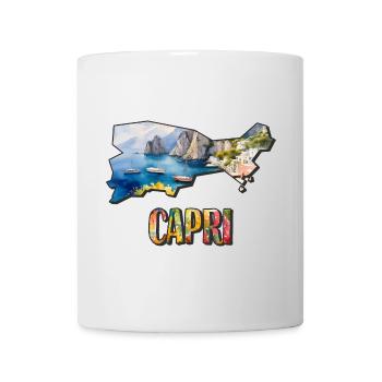 Aquarell Landkarte Capri - Tasse - Weiß - Vorne