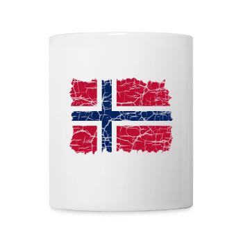Style grunge du drapeau de la Norvège - Mug blanc - blanc - Devant