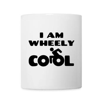 Ich bin verdammt cool. Humor im Rollstuhl * - Tasse - Weiß - Vorne