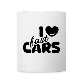 J’aime les voitures Voitures Icône de tuner de voiture de sport Graphique - Mug blanc - blanc - Devant