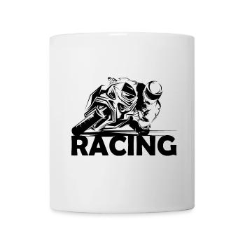 Moto de course Moto Piste de course Logo Icon Image - Mug blanc - blanc - Devant