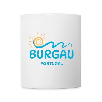 Burgau Portugal - Lebendiges Küstenwellen-Design - Tasse - Weiß - Vorne