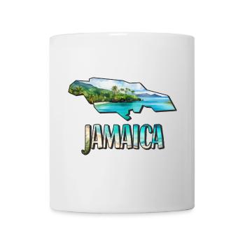 Watercolor Map of Jamaica - Mug - white - Front