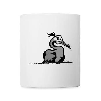 sitzender Pelikan - Tasse - Weiß - Vorne