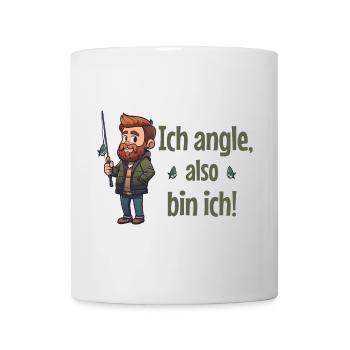 Ich angle, also bin ich! - Angler - Tasse - Weiß - Vorne
