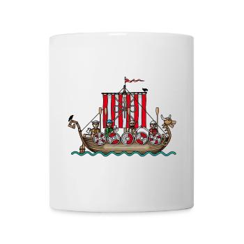 Navire viking - Mug blanc - blanc - Devant