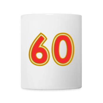 60. 60 ANS. 60e ANNIVERSAIRE. ANNIVERSAIRE 60 ANS. - Mug blanc - blanc - Devant