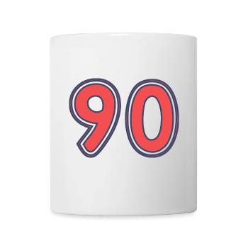 90. 90 ANS. 90e ANNIVERSAIRE. ANNIVERSAIRE 90 ANS. - Mug blanc - blanc - Devant