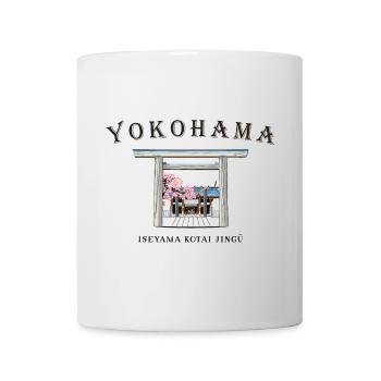 Yokohama, Japan, Iseyama Kotai Jingu Torii Shrine - Mug - white - Front