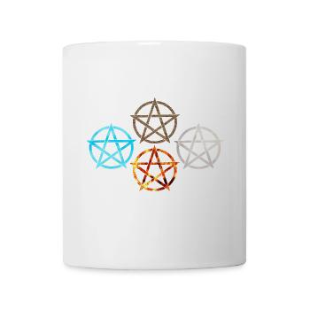 Pentagram Four Elements - Mug - white - Front