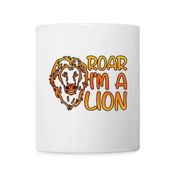 Rugir je suis un lion 4 - Mug blanc - blanc - Devant