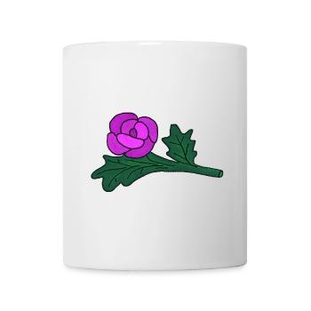 Poprose lila - Tasse - Weiß - Vorne