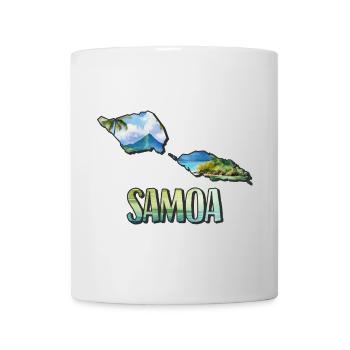 Watercolor Map Samoa - Mug - white - Front