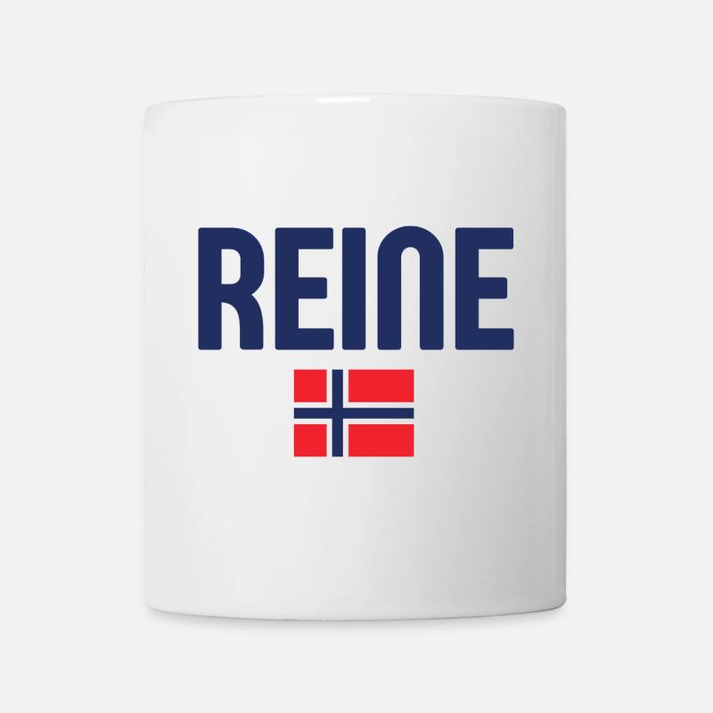 Conception du drapeau de la Reine-Norvège - Mug blanc - blanc