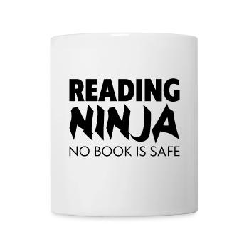 Reading Ninja, No Book Is Safe - Tasse - Weiß - Vorne