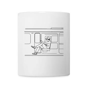 Train Lovers Line Art - Mug - white - Front