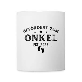 Befördert zum Onkel Est. 2025 - Tasse - Weiß - Vorne