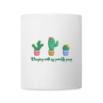 Kaktus Trio - Hanging with my gang - Tasse - Weiß - Vorne