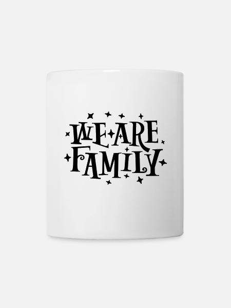 We Are Family Lettering - Tasse - Weiß