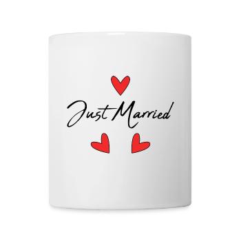GERADE VERHEIRATET. Junggesellinnenabschied. VALENTINSTAG. PAAR - Tasse - Weiß - Vorne