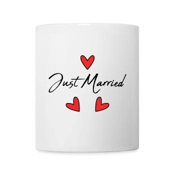 GERADE VERHEIRATET. Junggesellinnenabschied. VALENTINSTAG. PAAR - Tasse - Weiß - Vorne