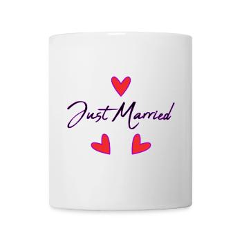 GERADE VERHEIRATET. Junggesellinnenabschied. VALENTINSTAG. PAAR - Tasse - Weiß - Vorne