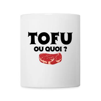 vegetarisch, vegan, Tofu - Tasse - Weiß - Vorne